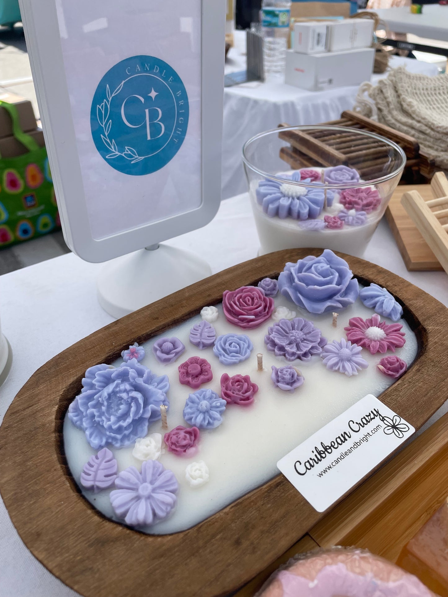 Flowers Dough Bowl Candle - Luxury Dough Bowl Candle