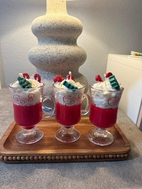 Christmas Mug Candle – Whipped Cream Hot Cocoa Style, Hand-Poured Soy Wax