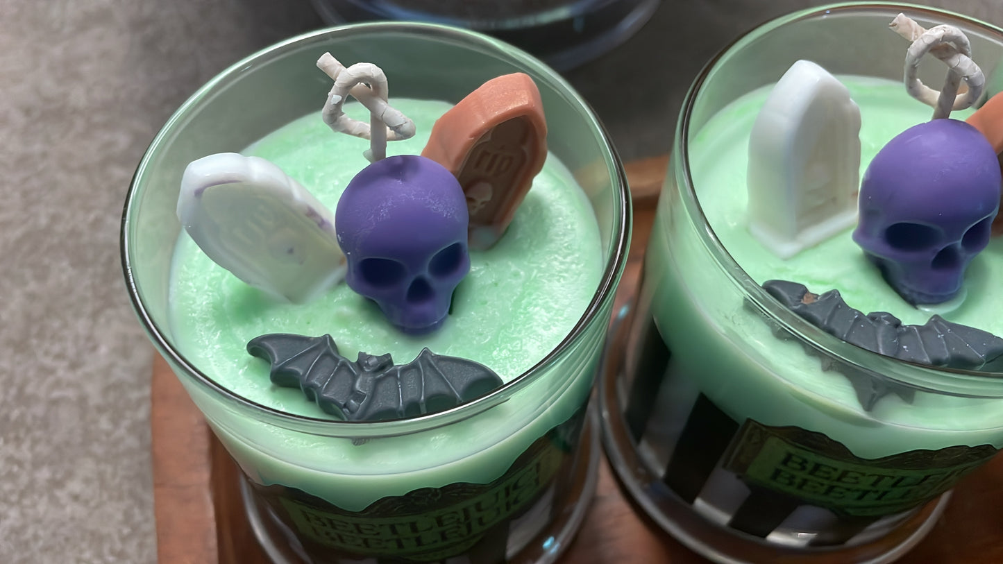 Halloween Candle - Beetlejuice Candle - Coconut and soy wax