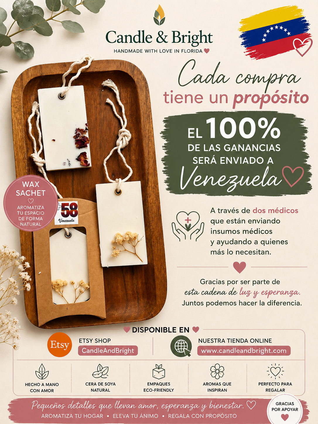 Wax Sachet +58 Venezuela – White Tea