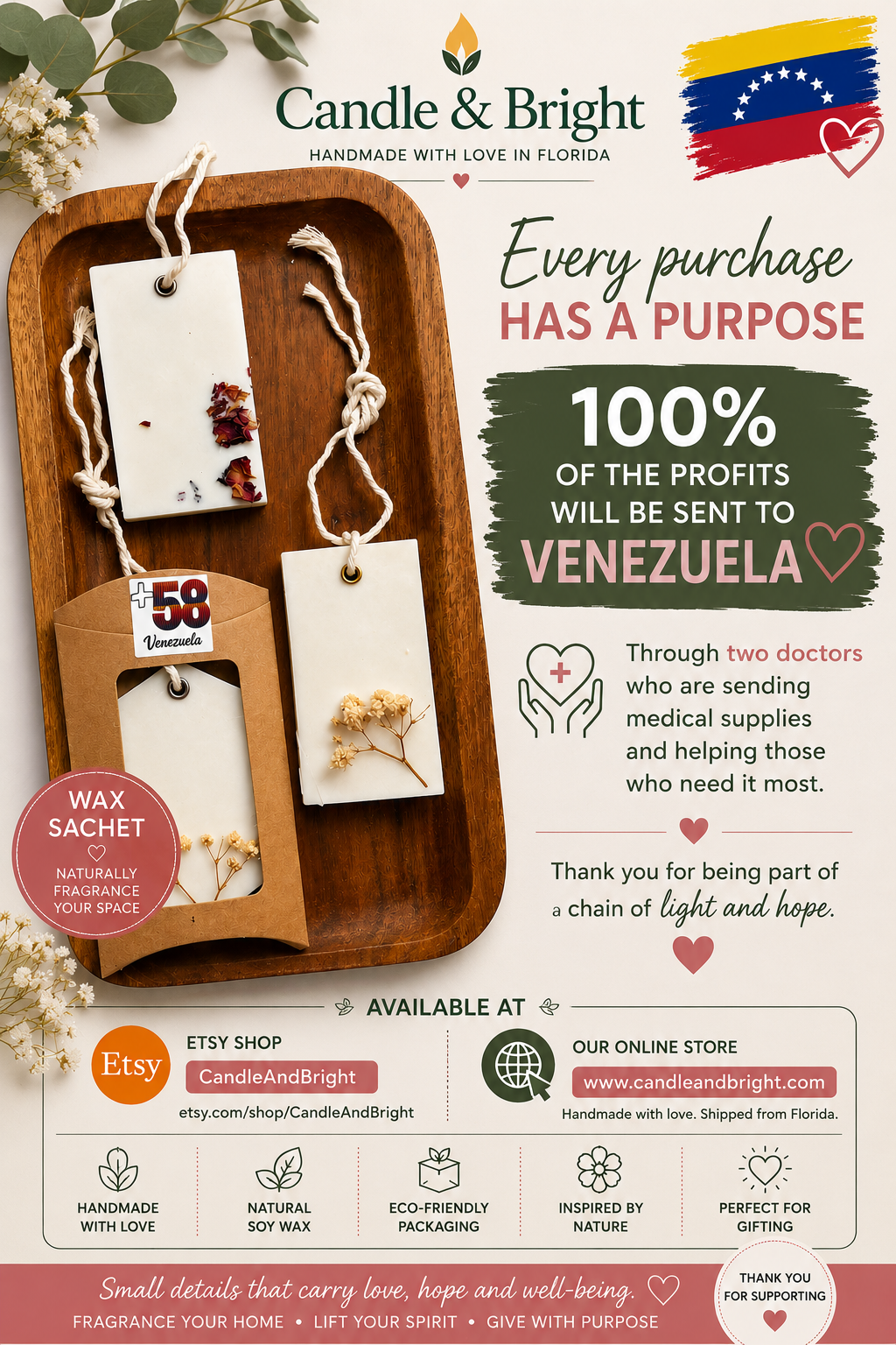 Wax Sachet +58 Venezuela – White Tea