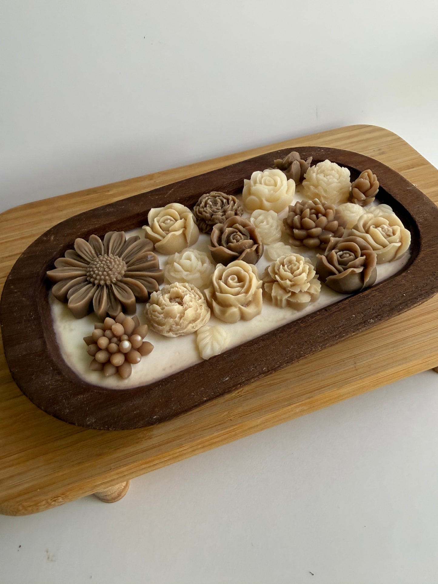 Flowers Dough Bowl Candle - Luxury Dough Bowl Candle