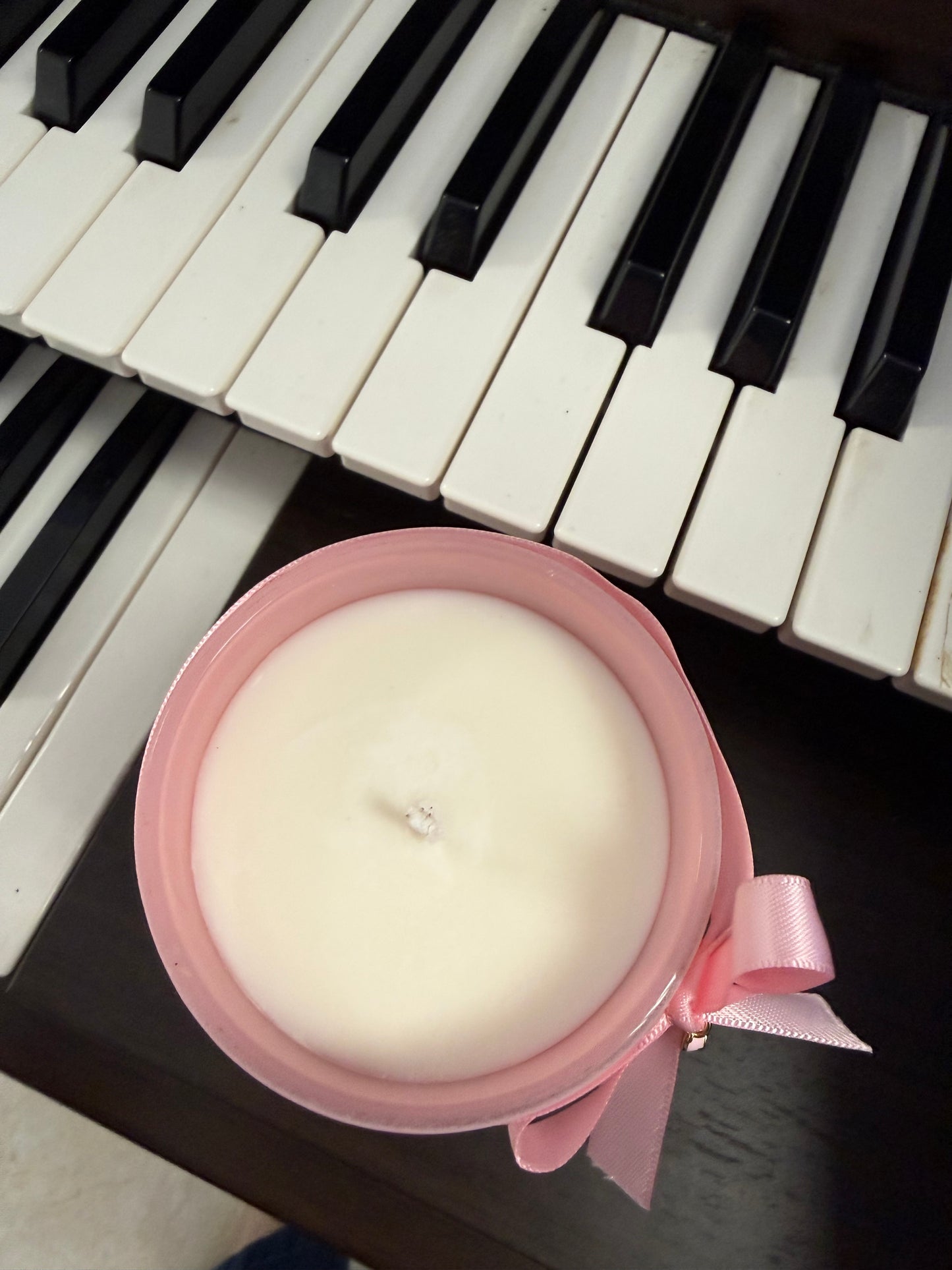 Personalized Ballet Inspired Soy Candle | White Tea Vanilla Scent, Ballet Slipper Charm