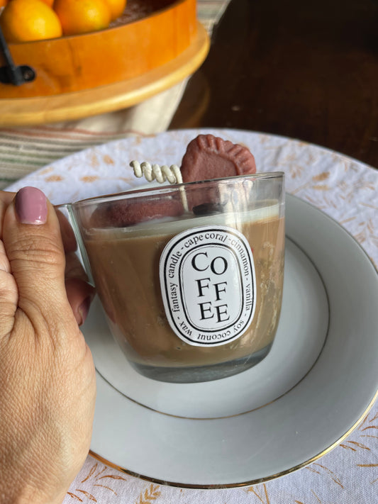 Cinnamon Vanilla Coffee cup Candle