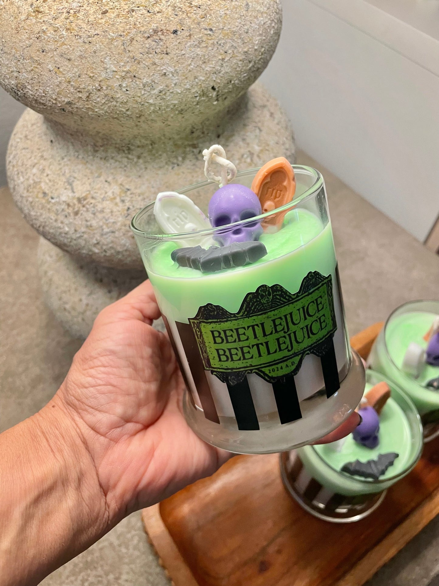 Halloween Candle - Beetlejuice Candle - Coconut and soy wax