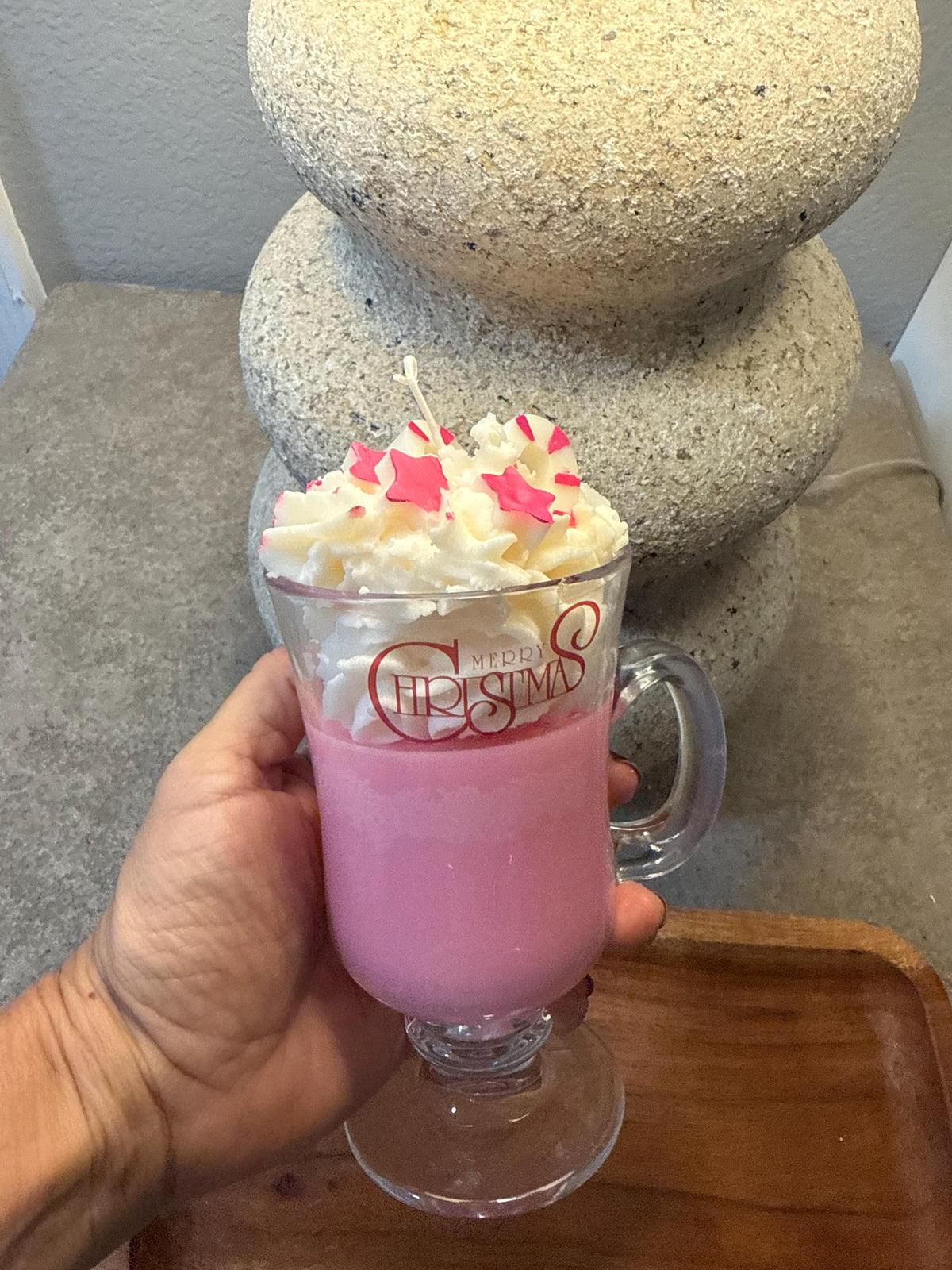 Christmas Mug Candle – Whipped Cream Hot Cocoa Style, Hand-Poured Soy Wax