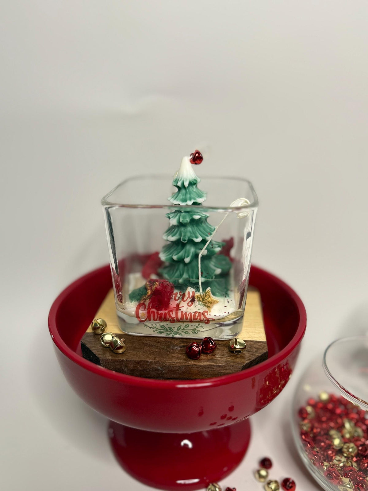 Handmade Christmas Tree Candle – Pine Scented Holiday Decor