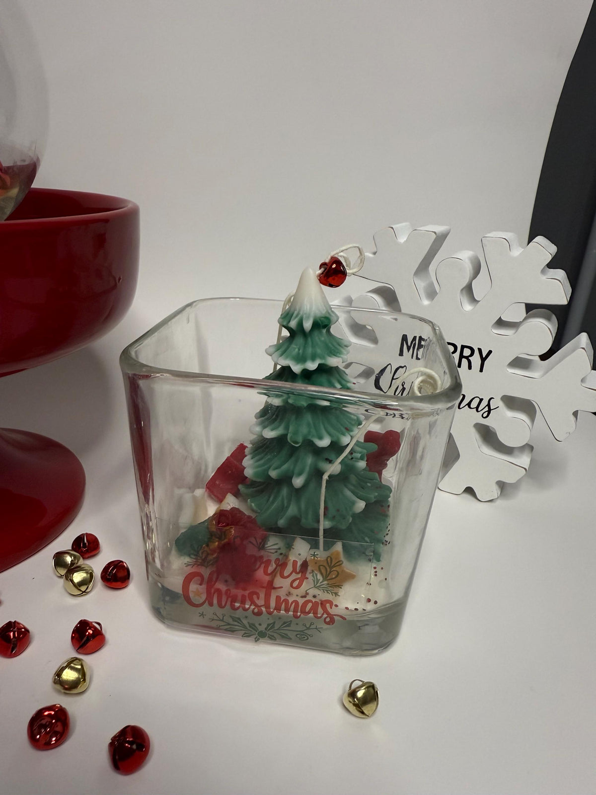 Handmade Christmas Tree Candle – Pine Scented Holiday Decor