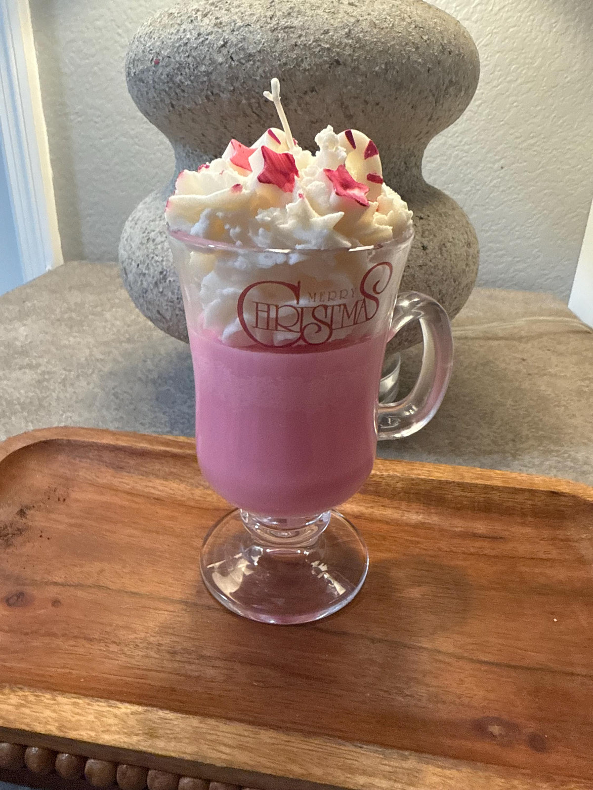Christmas Mug Candle – Whipped Cream Hot Cocoa Style, Hand-Poured Soy Wax
