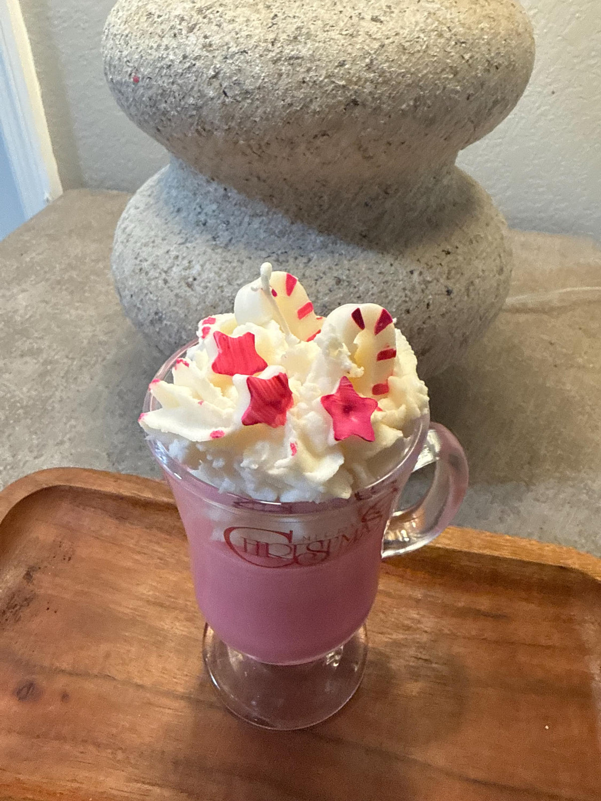 Christmas Mug Candle – Whipped Cream Hot Cocoa Style, Hand-Poured Soy Wax