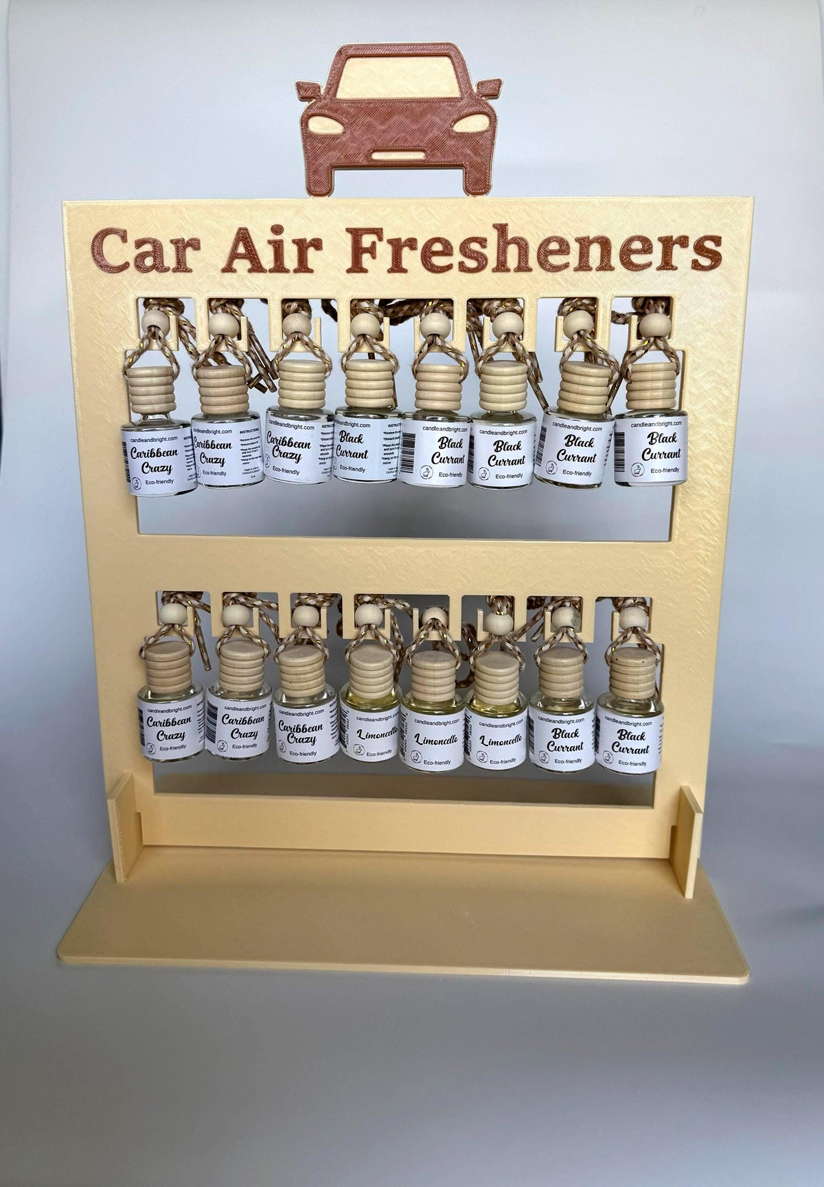 Personalized 16-Slot Car Air Freshener Display Stand for Vendors