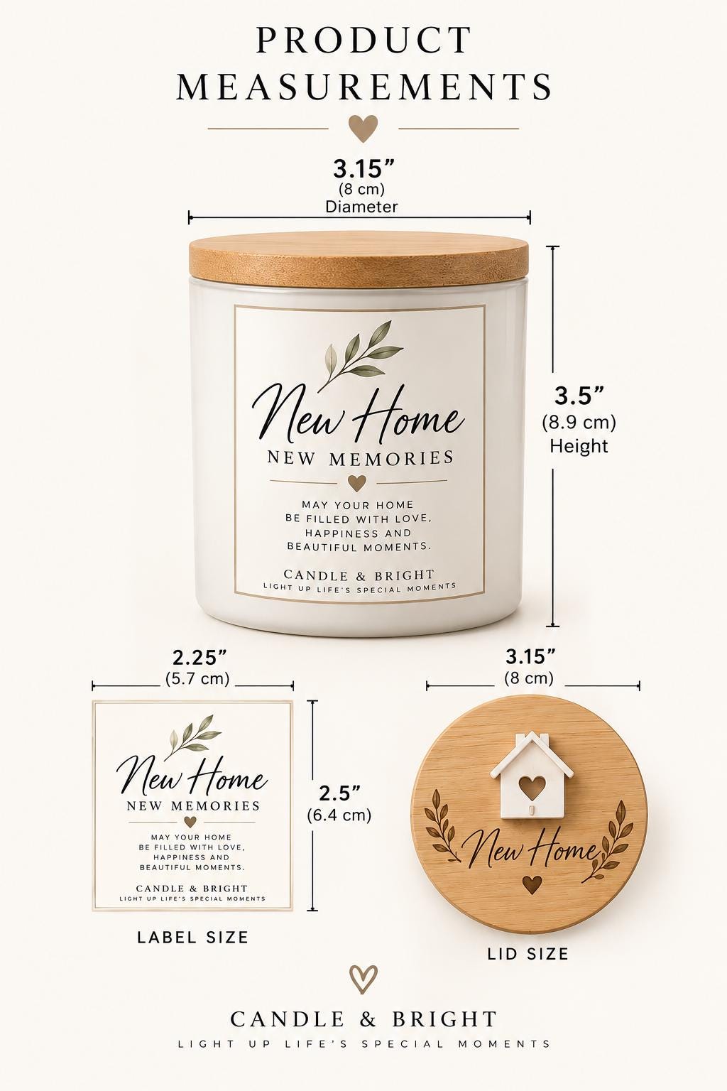 New Home housewarming soy candle gift set