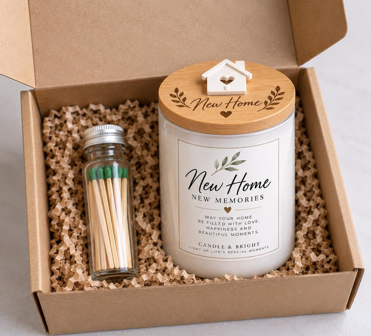 New Home housewarming soy candle gift set