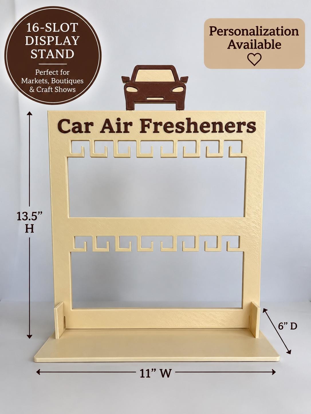 Personalized 16-Slot Car Air Freshener Display Stand for Vendors
