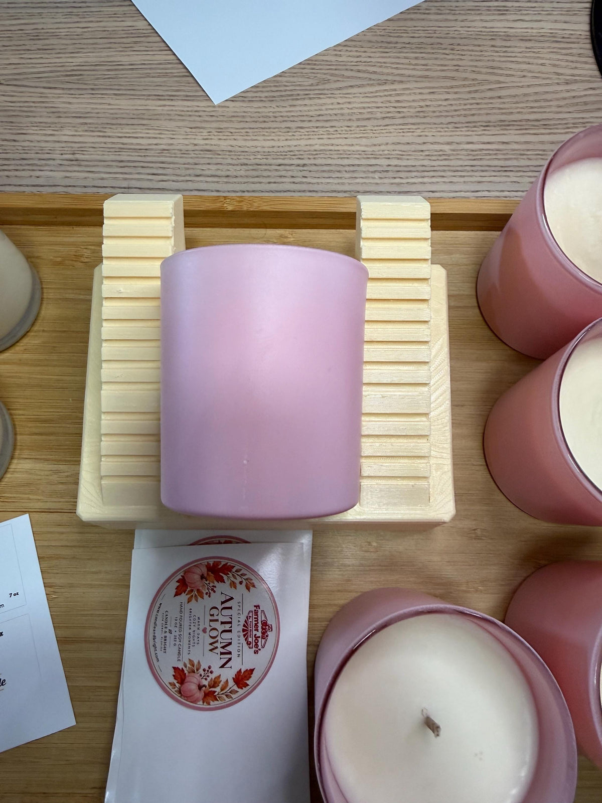 Candle Cradle Label Applicator for 8 oz, 12 oz & 16 oz Jars – Stepped Candle Labeling Jig 2.75" to 3.6"