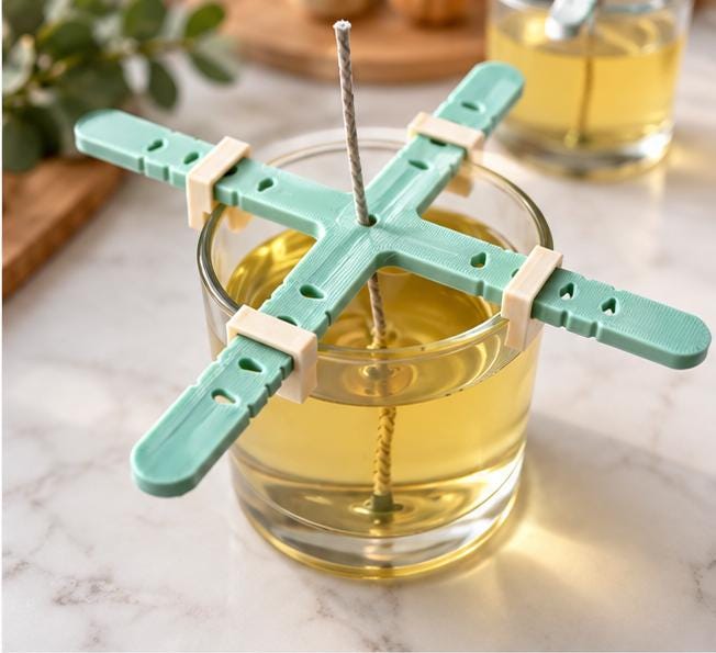 Adjustable Wick Centering Device – Reusable Candle Wick Holder for 7, 10 & 14 oz Jars