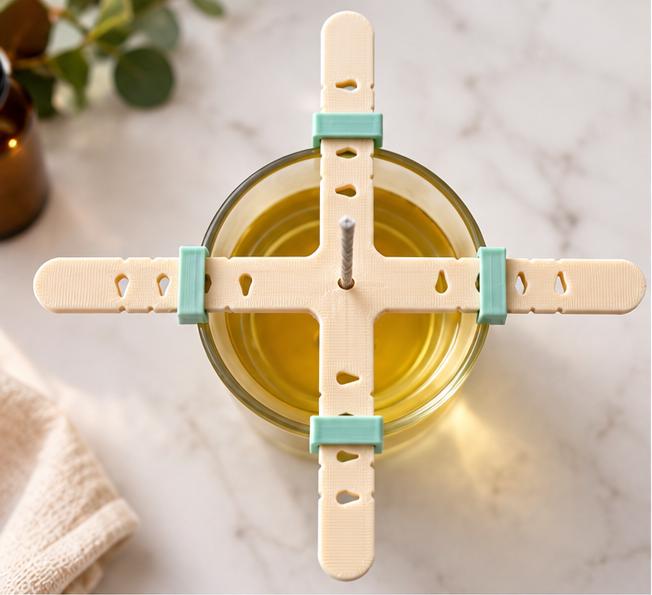 Adjustable Wick Centering Device – Reusable Candle Wick Holder for 7, 10 & 14 oz Jars