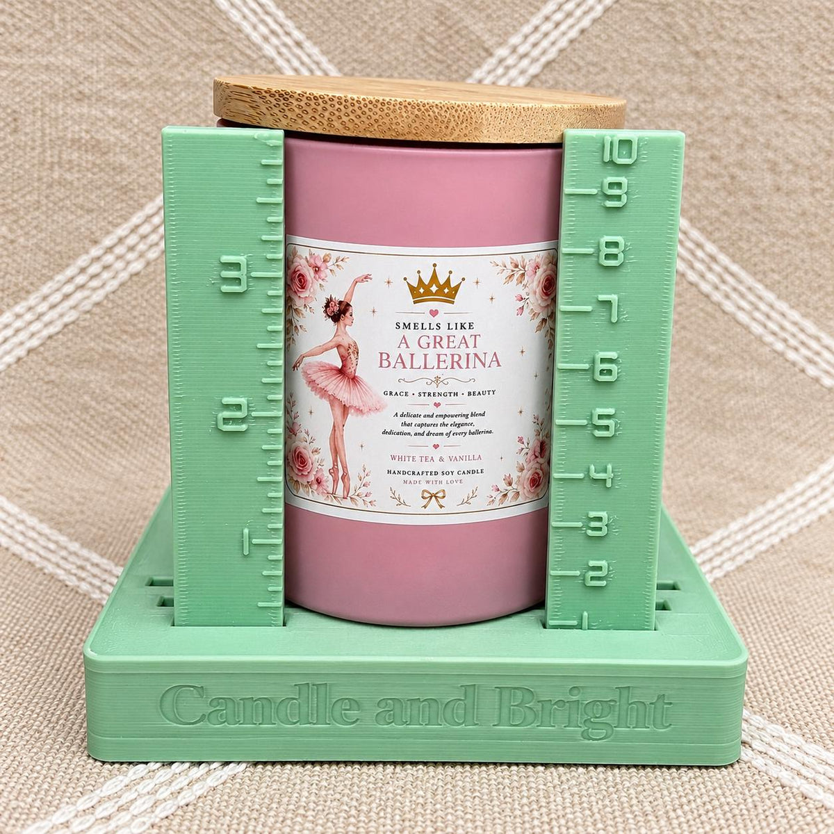 Candle Label Applicator Jig for 8 oz, 12 oz & 16 oz Jars – Adjustable 2.75" to 3.6" Label Alignment Tool