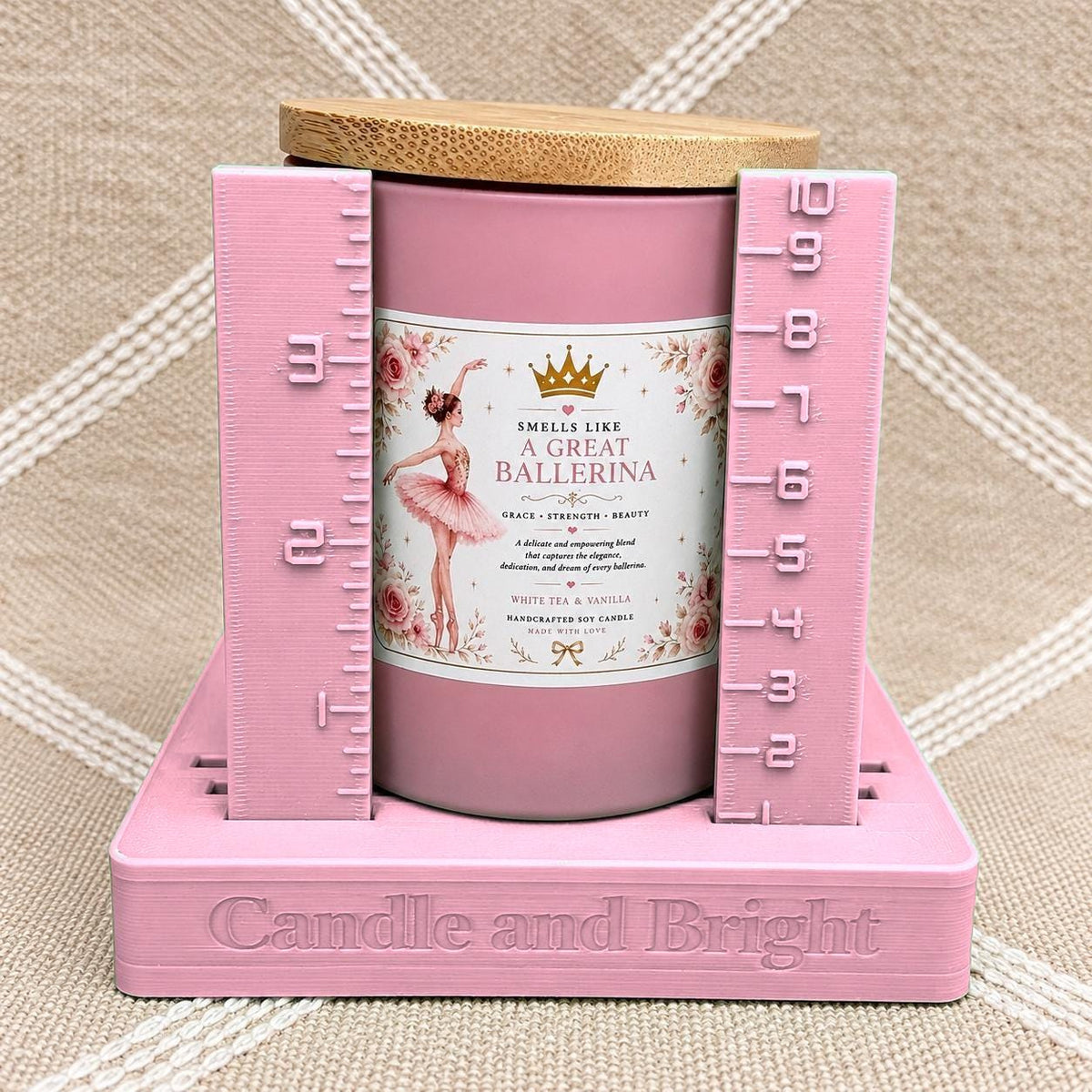 Candle Label Applicator Jig for 8 oz, 12 oz & 16 oz Jars – Adjustable 2.75" to 3.6" Label Alignment Tool
