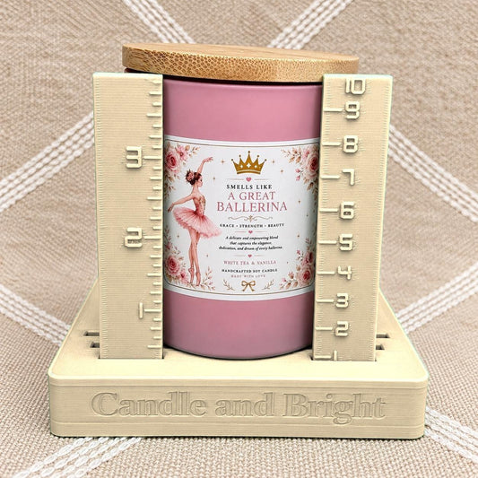 Candle Label Applicator Jig for 8 oz, 12 oz & 16 oz Jars – Adjustable 2.75" to 3.6" Label Alignment Tool