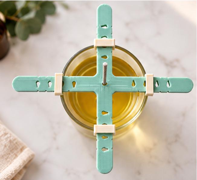 Adjustable Wick Centering Device – Reusable Candle Wick Holder for 7, 10 & 14 oz Jars