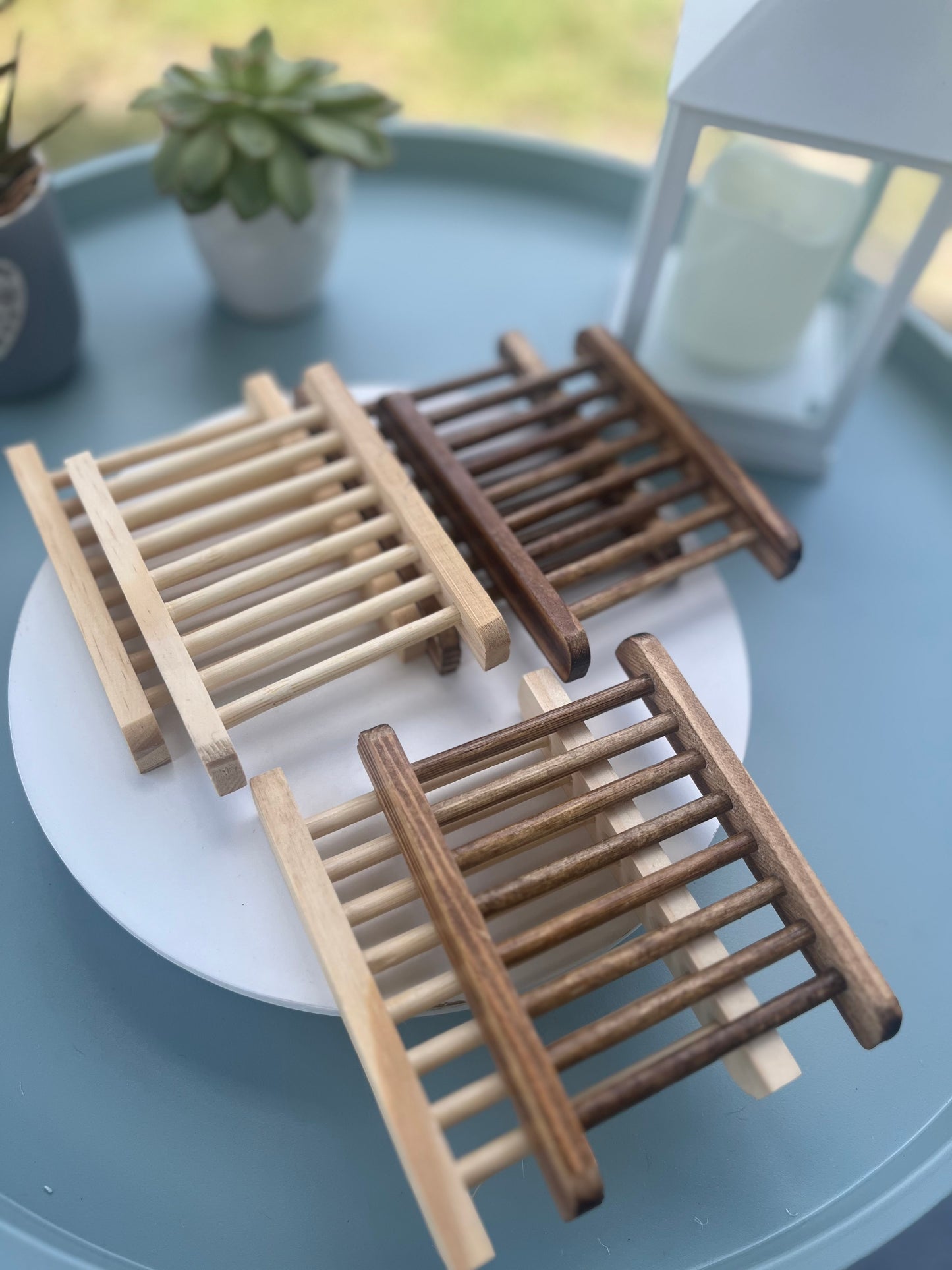 Bamboo soap dish