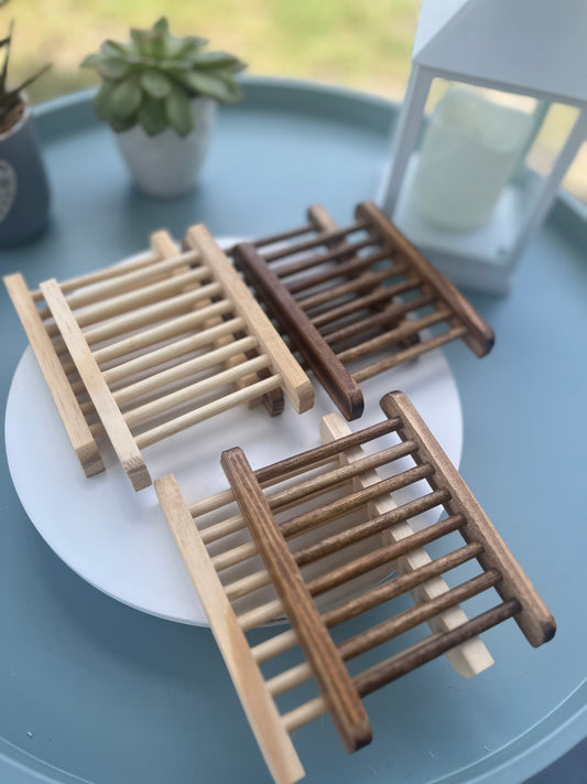 Bamboo soap dish